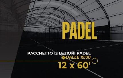 Pacchetto 12 Lezioni di Padel (dalle 19:00)